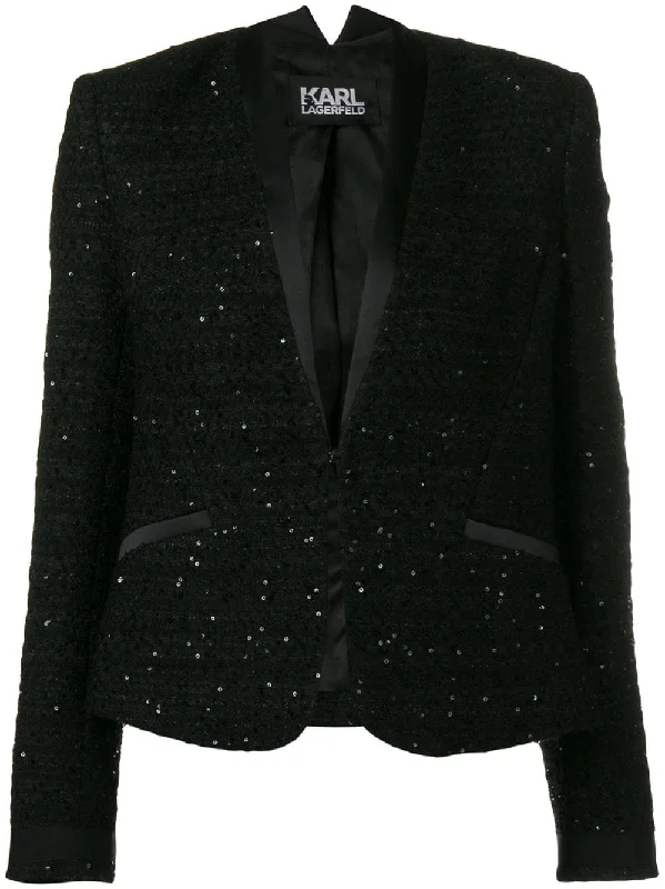 sequinned boucle blazer Women's Unique Blazer
