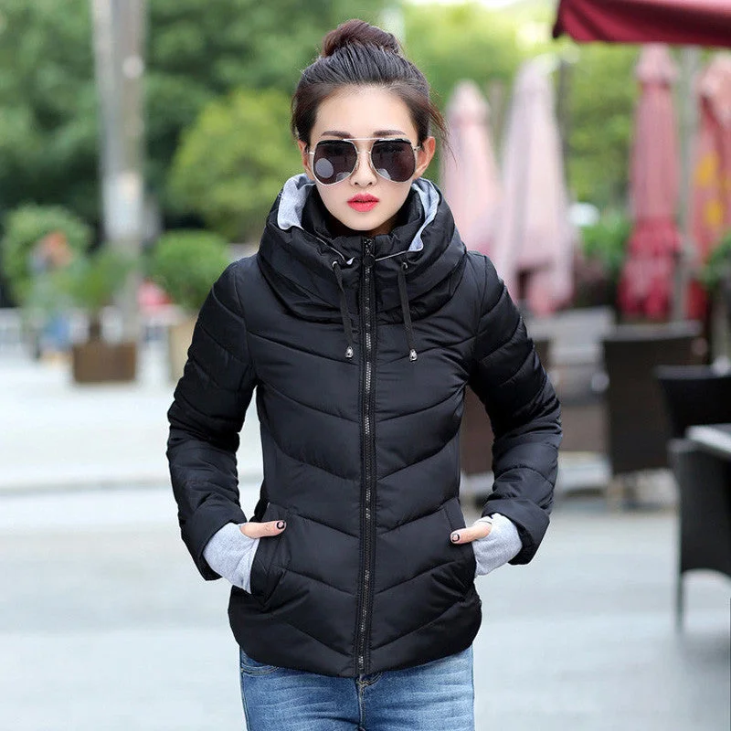 Jacket women Plus Size Womens Parkas Thicken Outerwear solid hooded Coats Short Female Slim Cotton padded basic tops Padded Snowproof Parka Coat Jacket women Plus Size Womens Parkas Thicken Outerwear solid hooded Coats Short Female Slim Cotton padded basic tops Padded Snowproof Parka Coat