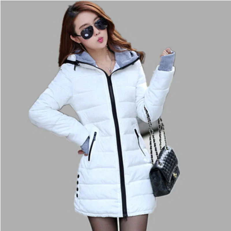 wadded jacket female women's winter jacket down cotton jacket slim parkas ladies coat plus size XS-XXL Heavy-Duty Winter Parka