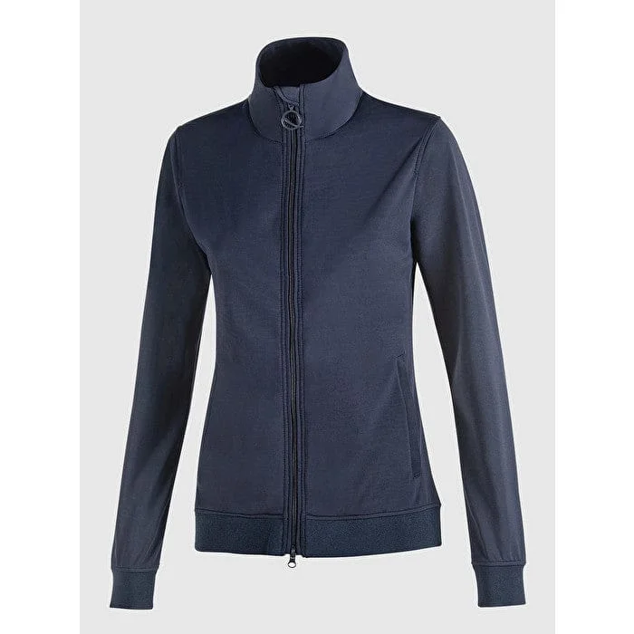 Equiline Ladies Eqode Softshell Jacket Navy Denim Fabric Leather Fabric Suede Fabric