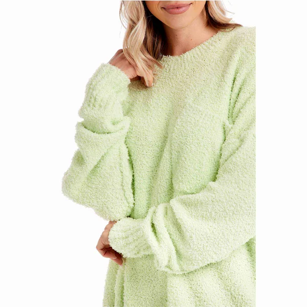 Lime Rome Chenille Sweater by Mudpie Rayon Fabric Velvet Fabric Corduroy Fabric