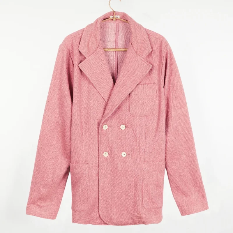 Parvati Unisex Blazer Cotton Twill Dusty Rose Women's Leather Blazer
