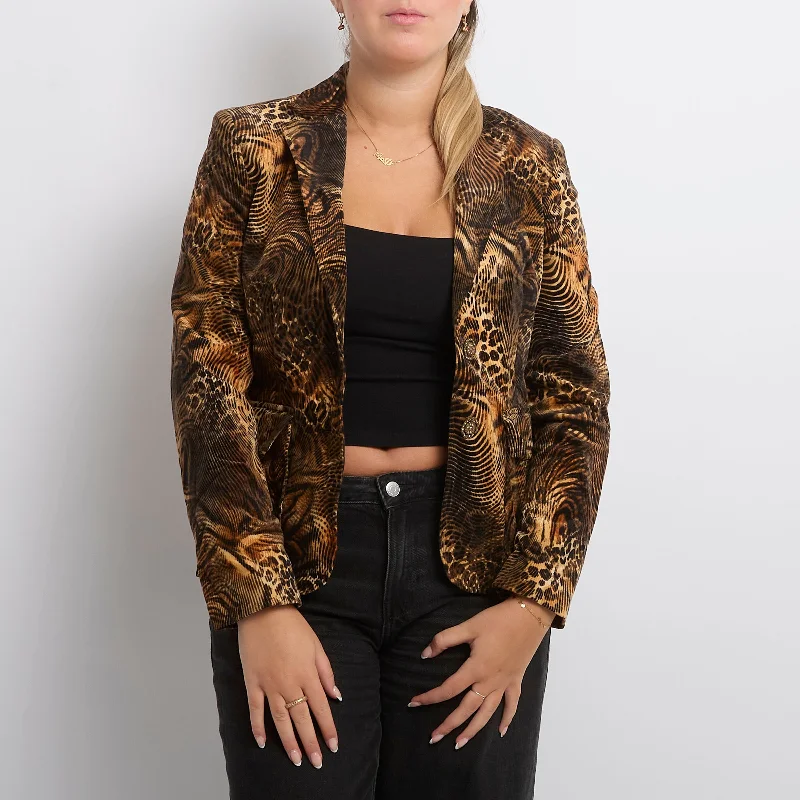 Animal Semi Fitted Single Breasted Blazer - UK 10 Women's Boutique Jacket