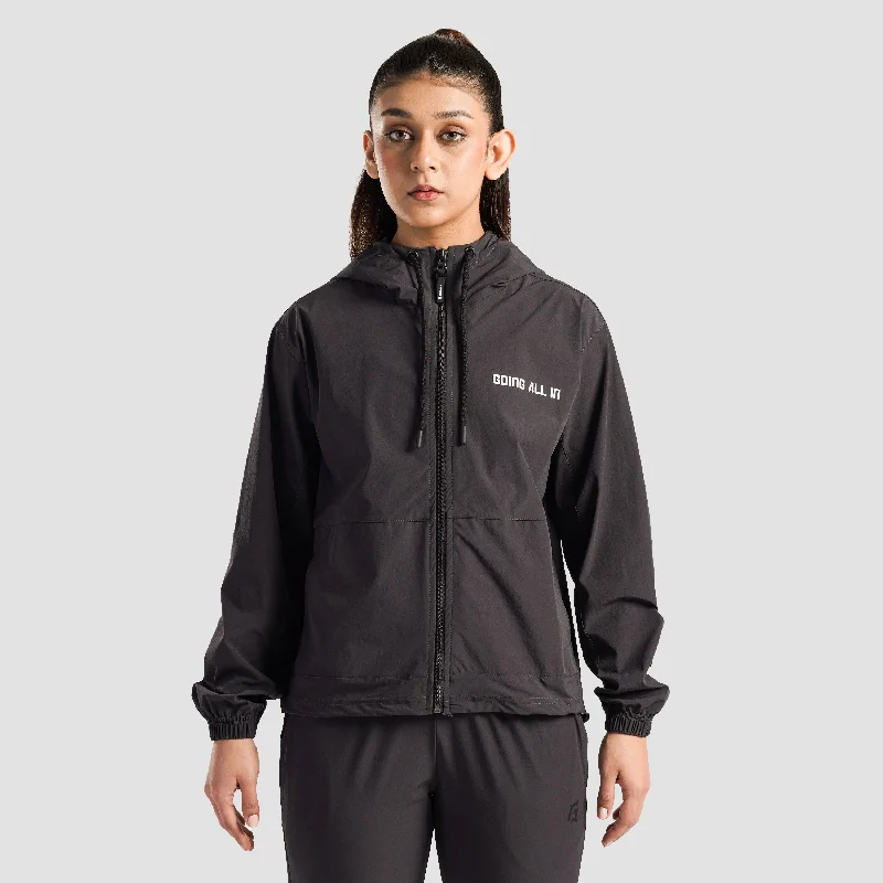 Zephyr Jacket (Charcoal) Satin Fabric Silk Fabric Chiffon Fabric
