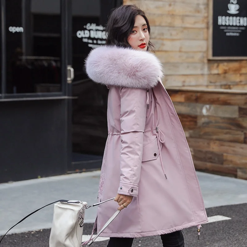 New Women Long Coat Autumn Winter Warm Velvet Thicken Faux Fur Coats Parka Female Solid Big Pocket Jacket Outwear Plush Lined Parka Coat New Women Long Coat Autumn Winter Warm Velvet Thicken Faux Fur Coats Parka Female Solid Big Pocket Jacket Outwear Plush Lined Parka Coat