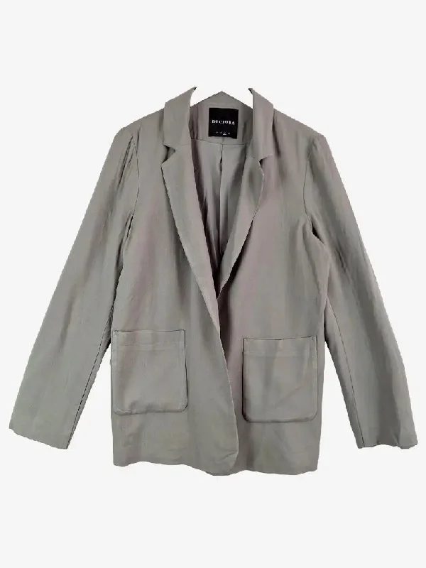 Decjuba Relaxed Fit Open Style Blazer Size 12 Women's Pencil Blazer