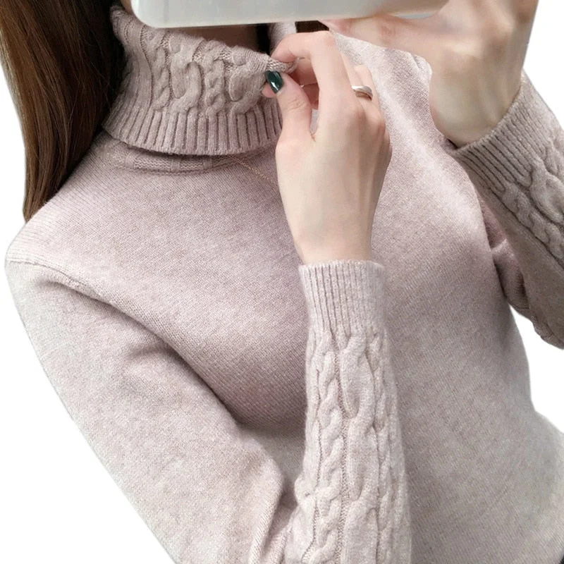 Casual Pullovers Sweater Turtleneck Jersey Fabric Tulle Fabric Batik Fabric