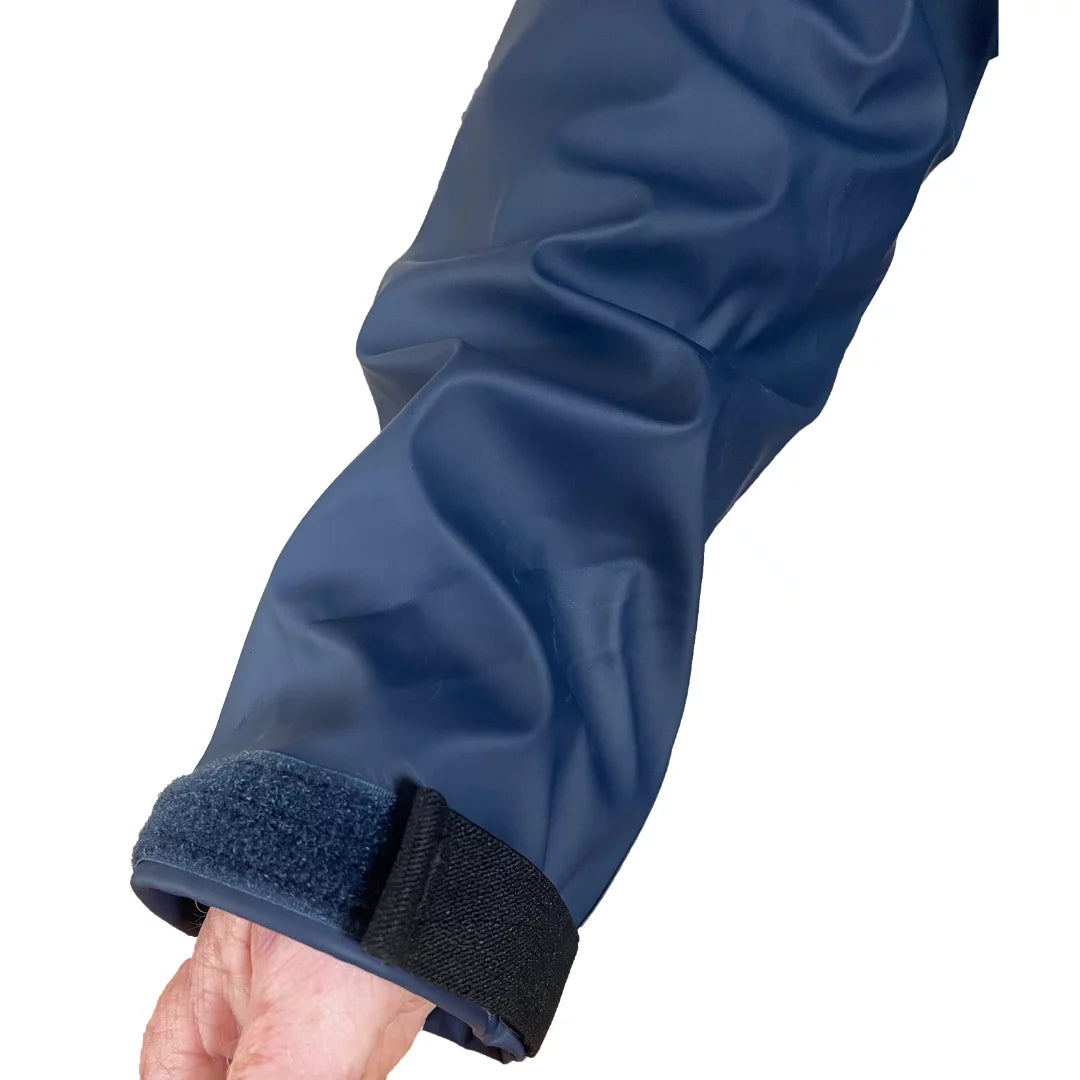 Breeze Up Monsoon Waterproof Jacket Navy Notch Collar Peter Pan Collar Cowl Neck