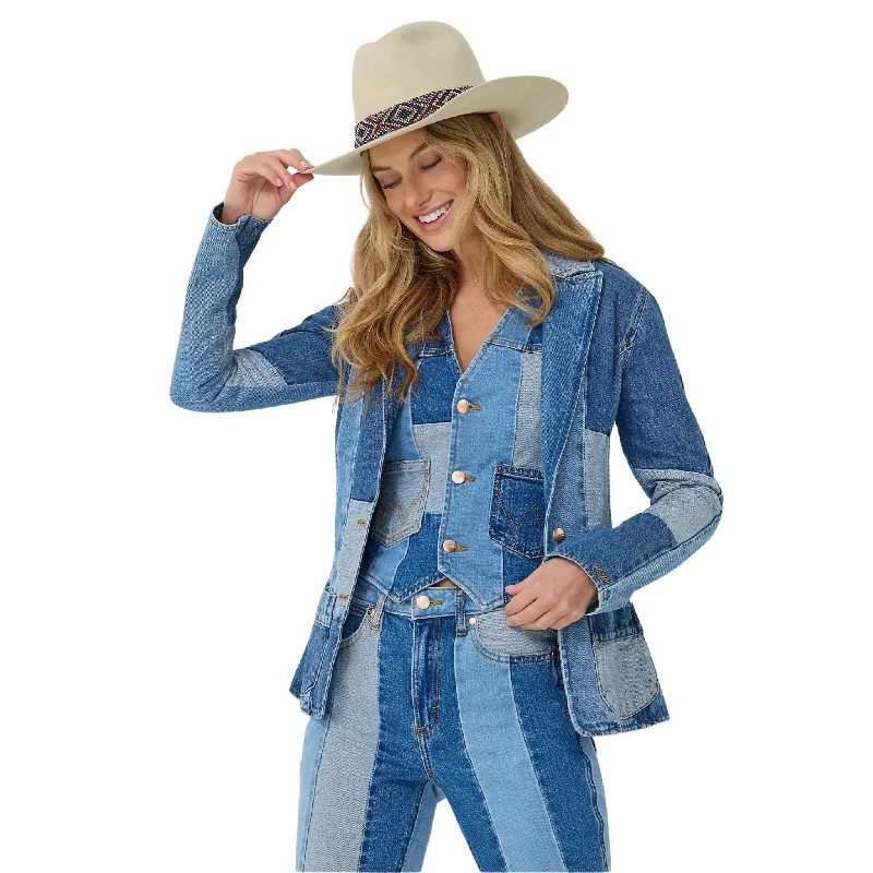 WRANGLER X LAINEY WILSON WOMEN'S PATCHWORK BLAZER - 112360673 Women's Casual Suit