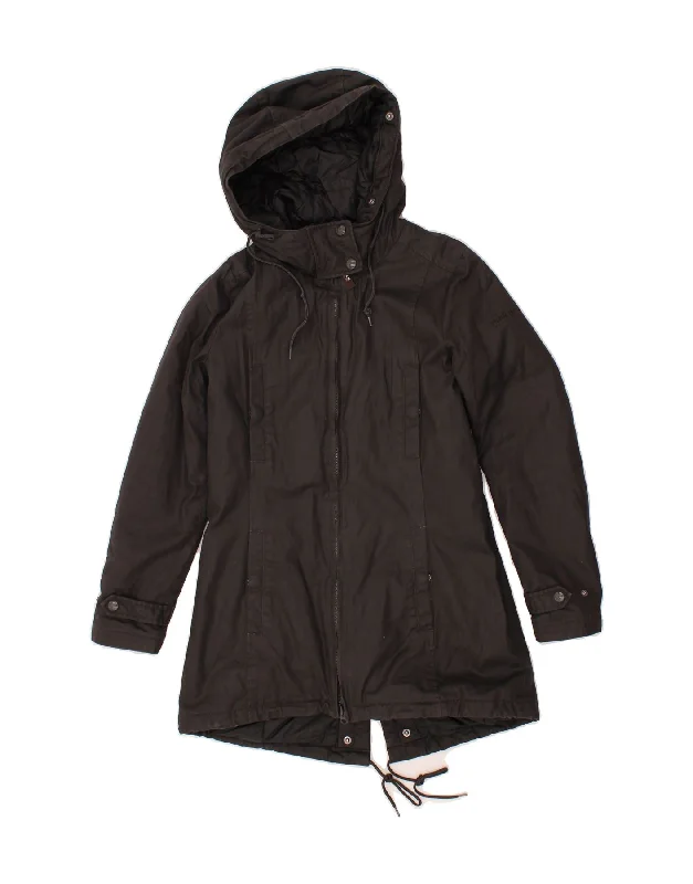WOOLRICH Womens Oversized Hooded Parka Jacket UK 6 XS Black Polyester Plush Lined Parka Coat WOOLRICH Womens Oversized Hooded Parka Jacket UK 6 XS Black Polyester Plush Lined Parka Coat