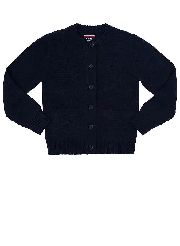 French Toast Girls 4-6x Crew Neck Cardigan Spandex Blend Rayon Blend Denim Blend