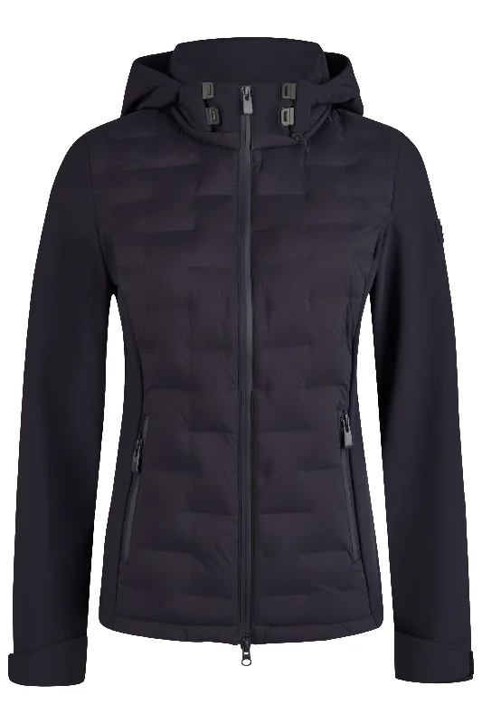 Pikeur Ladies Hybrid Jacket Mellin Night Blue Print Jacket Jacquard Jacket Patchwork Jacket