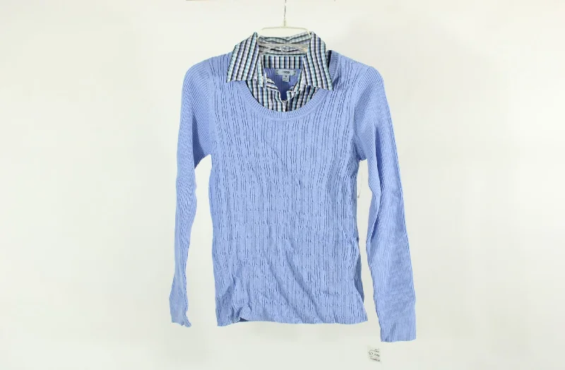 NEW IZOD Blue Knit Sweater | Size M Elegant Classic Vintage