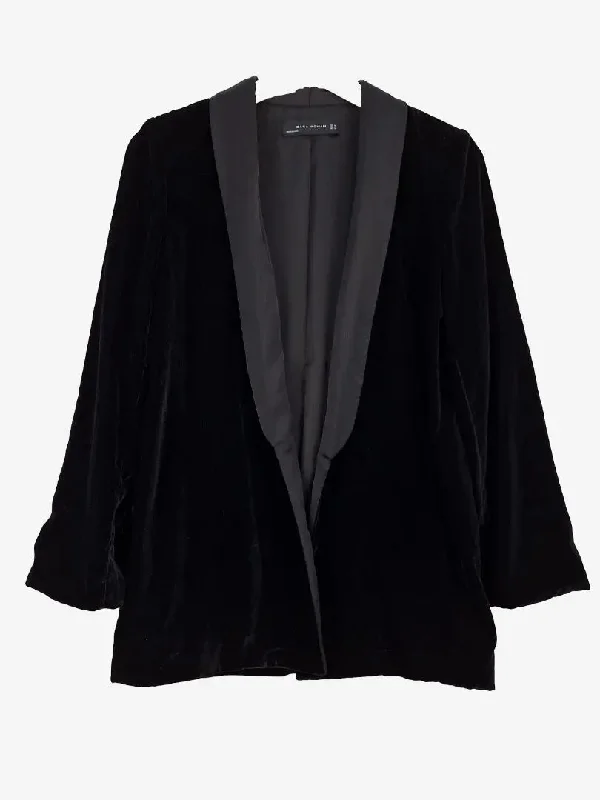 Zara Open Style Velvet Tuxedo Blazer Size M Women's Casual Suit