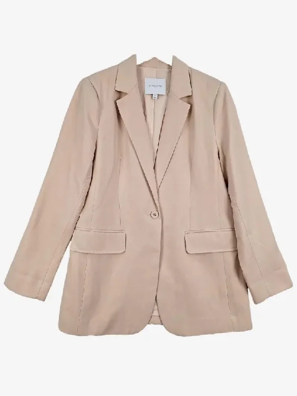 Witchery Light Rose Oversized Blazer Size 12 Cotton Blend Blazer