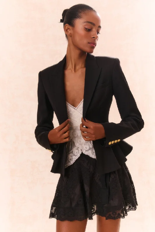 Pantonia Wool-Blend Peplum Blazer Women's Custom Jacket