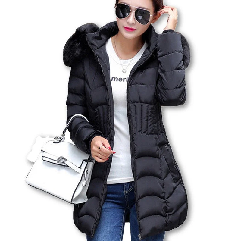 Plus Size Arrive Warm Down & Parkas Long Sleeve Button Zipper Long Style Outwear Thick Winter Jacket Women Coat Mid-Length Padded Parka Plus Size Arrive Warm Down & Parkas Long Sleeve Button Zipper Long Style Outwear Thick Winter Jacket Women Coat Mid-Length Padded Parka