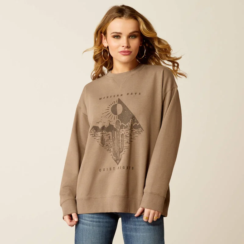 Women's Western Days Oversized Sweater Velvet Chenille Corduroy