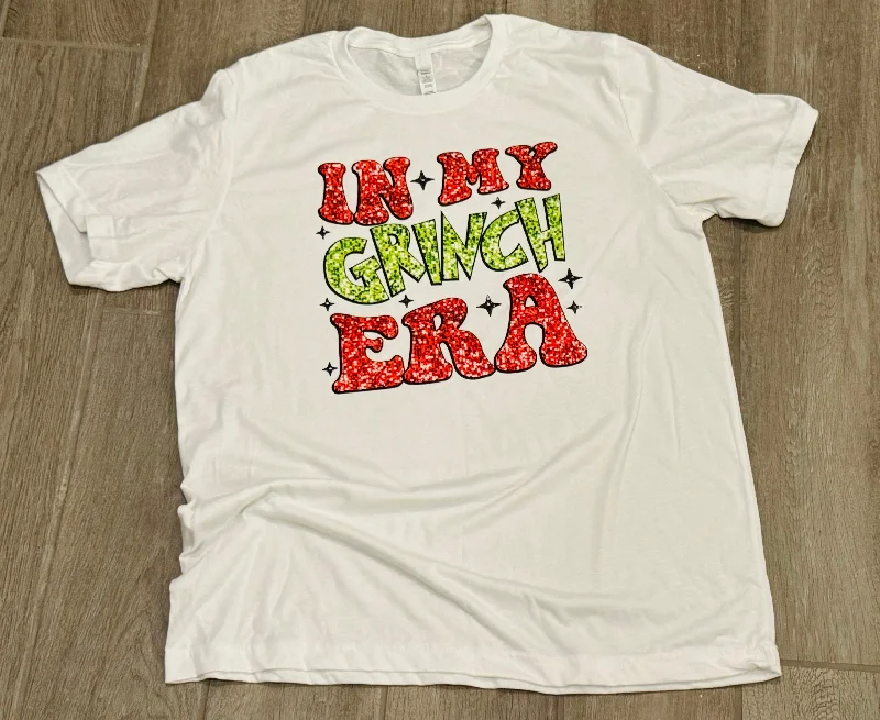 Adult in My Grinch Era Graphic Tee Fitted T-Shirt Seamless Stretchy