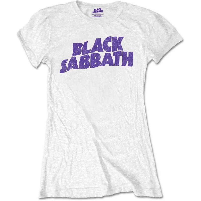 Black Sabbath Wavy Logo Vintage Ladies T-Shirt Plaid T-Shirt Polka Dot Checkered