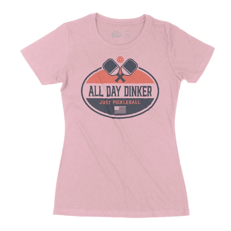 Just Pickleball - Women's T-Shirt Houndstooth Herringbone Solid