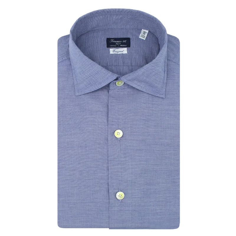 Cotton Napoli shirt, classic fit and Enzymed treatment Elasticated Padded Insulated