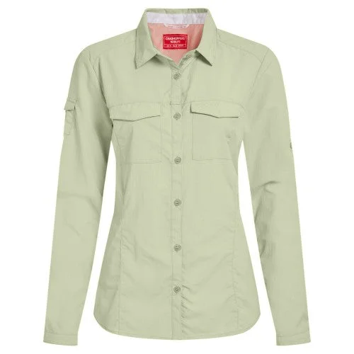 Craghoppers Womens/Ladies Adventure III Nosilife Long-Sleeved Shirt Zippered Front Buttoned Front Snap Front Craghoppers Womens/Ladies Adventure III Nosilife Long-Sleeved Shirt Zippered Front Buttoned Front Snap Front