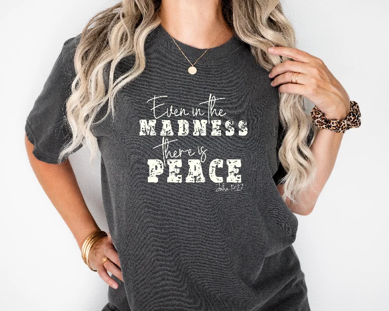 Even In The Madness There Is Peace Ladies Vintage T-Shirt Rayon Velvet Corduroy