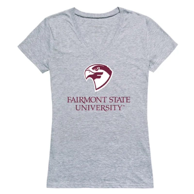 Fairmont State University Falcons Womens Seal T-Shirt Hooded Caped Shawl Collar