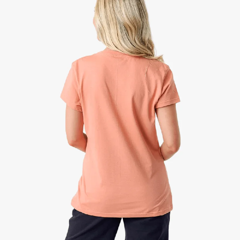 Fox Womens Cienga Short Sleeve Tee Salmon Chenille Blend Fleece Blend Nylon Blend