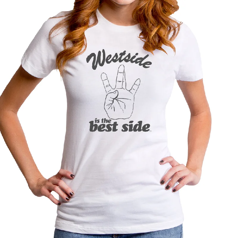 Westside is the Best Side Women's T-Shirt Front Pockets Side Pockets Patch Pockets