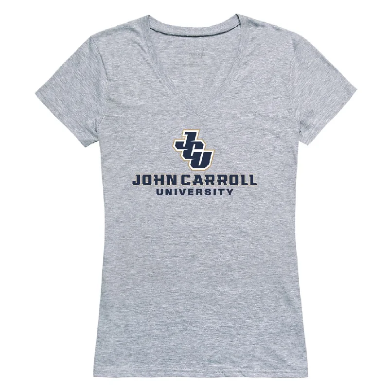 John Carroll University Blue Streaks Womens Seal T-Shirt Print Jacquard Patchwork