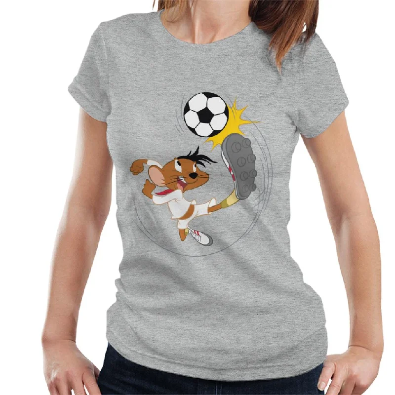 Looney Tunes Football Speedy Gonzales Kicking Ball Women's T-Shirt Rayon Fabric Velvet Fabric Corduroy Fabric Looney Tunes Football Speedy Gonzales Kicking Ball Women's T-Shirt Rayon Fabric Velvet Fabric Corduroy Fabric