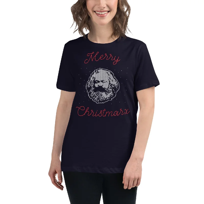 Merry Christmarx - Women's T-Shirt Print Jacquard Patchwork