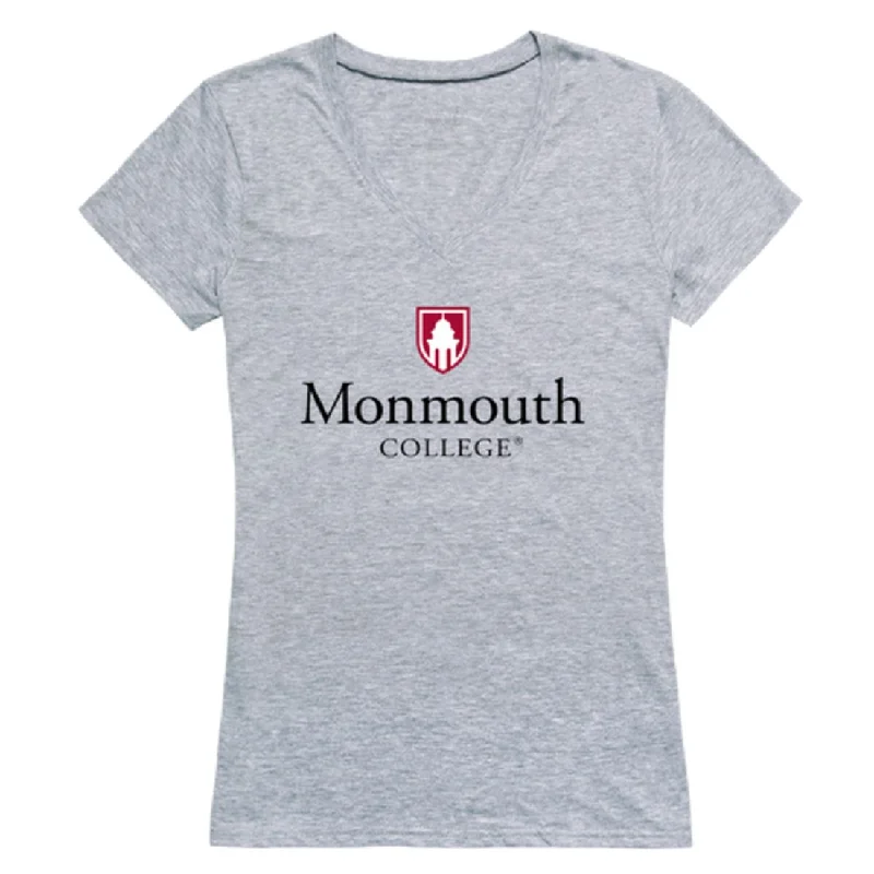 Monmouth College Fighting Scots Womens Seal T-Shirt Terry Blend Velvet Blend Canvas Blend