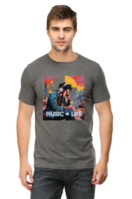 Music is life - Classic Unisex T-shirt Lace Blend Ribbed Blend Corduroy Blend