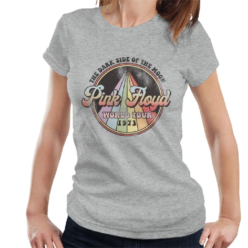 Pink Floyd The Dark Side Of The Moon World Tour 1973 Women's T-Shirt Nylon Fabric Polyester Fabric Spandex Fabric