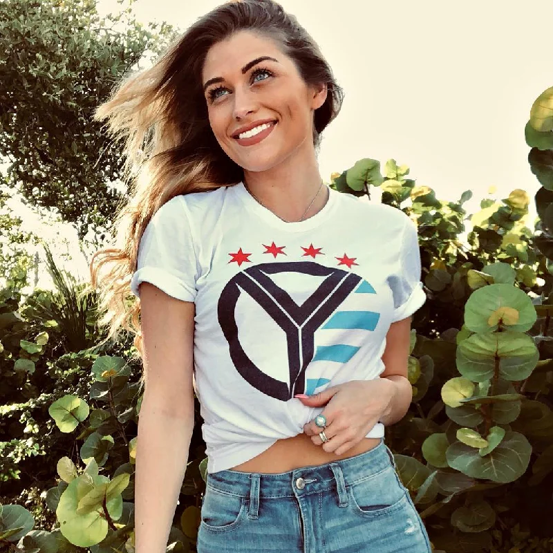 Red, White, & Blue Whiskey Riff Logo T-Shirt Striped Floral Plaid