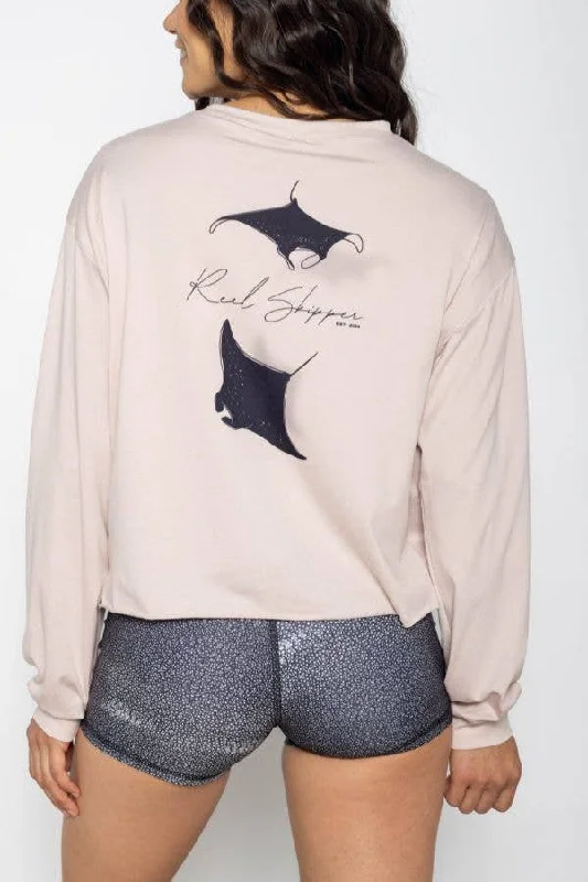 Reel Skipper La Girlfriend UV Shirt - Pearl Rayon Velvet Corduroy