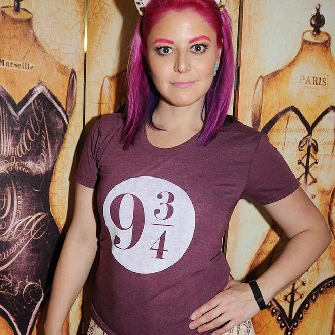 TRAIN PLATFORM Women/Junior Fitted T-Shirt Iron Safe Non-Iron Wrinkle Free