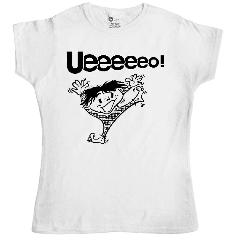 Ueeeeeo T-Shirt for Women Real Fur Shearling Chenille