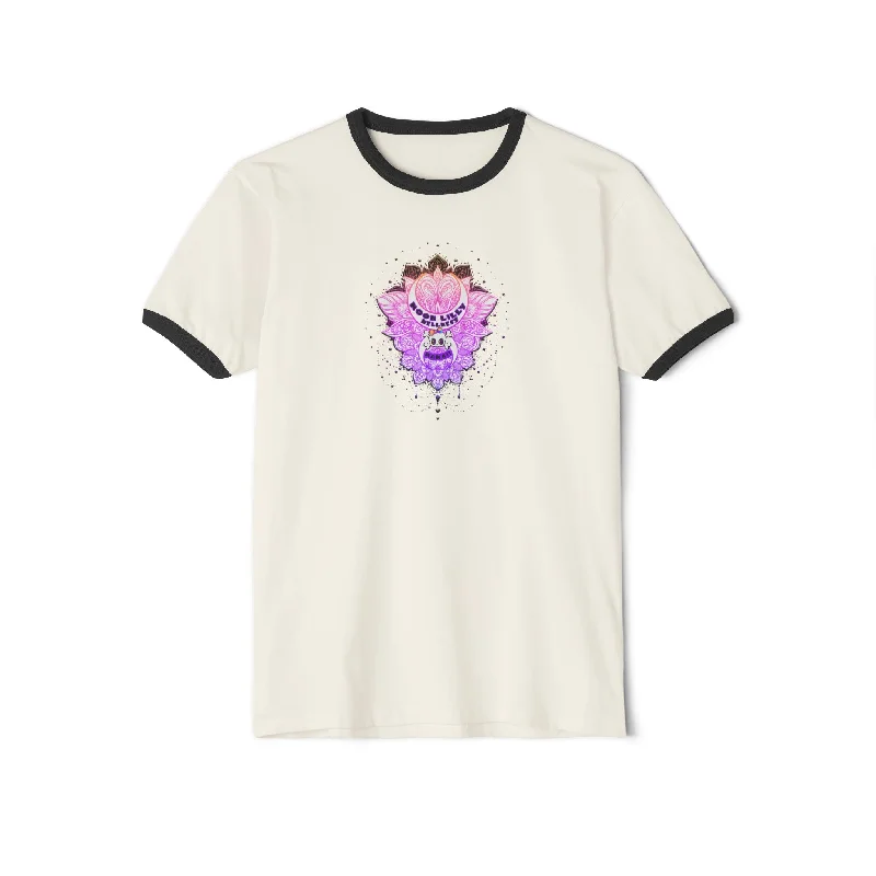 Unisex Cotton Ringer T-Shirt Asymmetrical Pockets Print