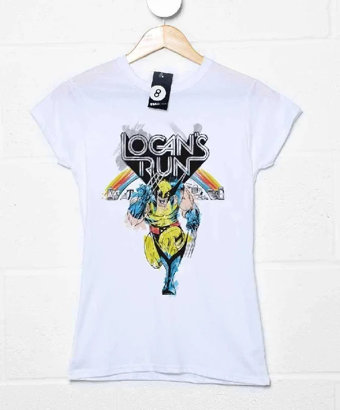 Wolverine Logan On The Run Womens Fitted T-Shirt Faux Fur Fabric Real Fur Fabric Shearling Fabric Wolverine Logan On The Run Womens Fitted T-Shirt Faux Fur Fabric Real Fur Fabric Shearling Fabric