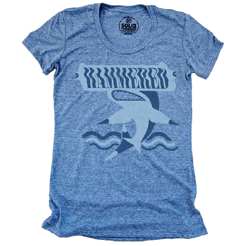 Women's Hammered T-shirt Fleece Nylon Spandex