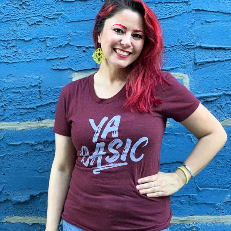 YA BASIC Women/Junior Fitted T-Shirt Cotton Fabric Linen Fabric Terry Fabric