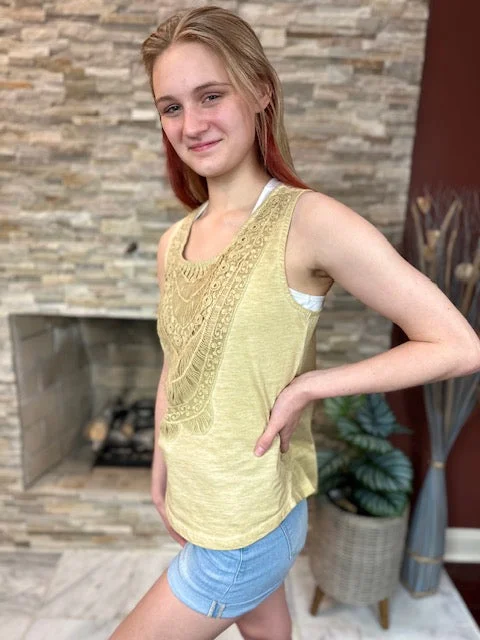 Washed brown tank top Style#- S18119 slim fit tank