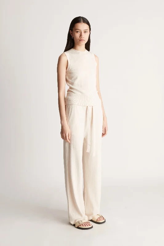Cotton Cashmere Crew Neck Tank sage tank top