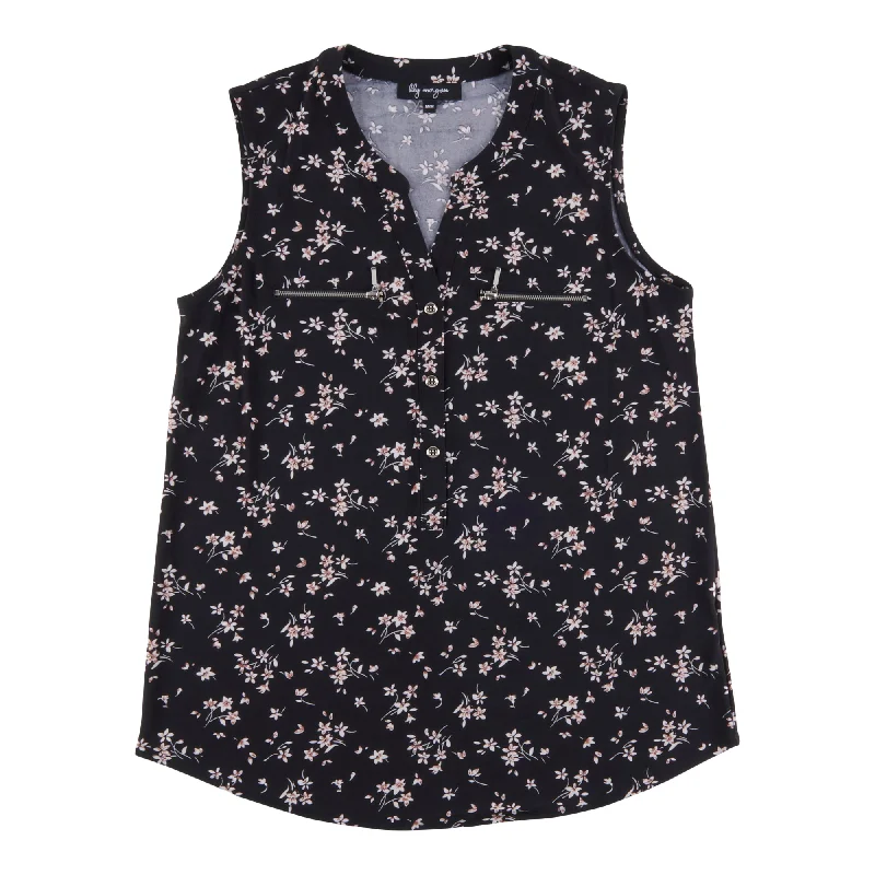 lily morgan Women's Mystic Zip Front Tank Top mesh tank top