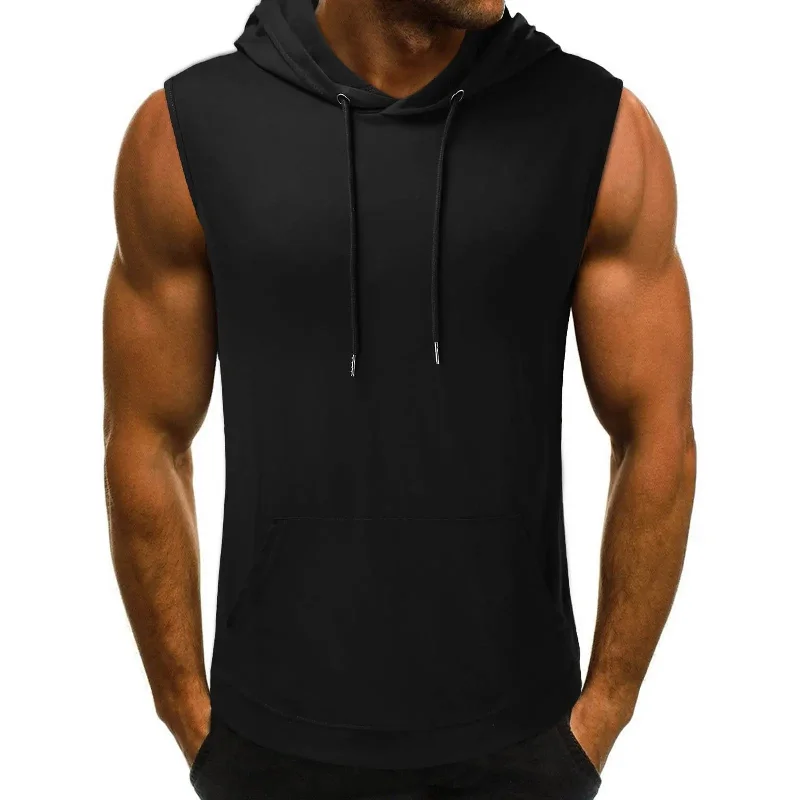 Men's Sleeveless Tank Top with Enhanced Comfort and Practical Pockets fitted tank top