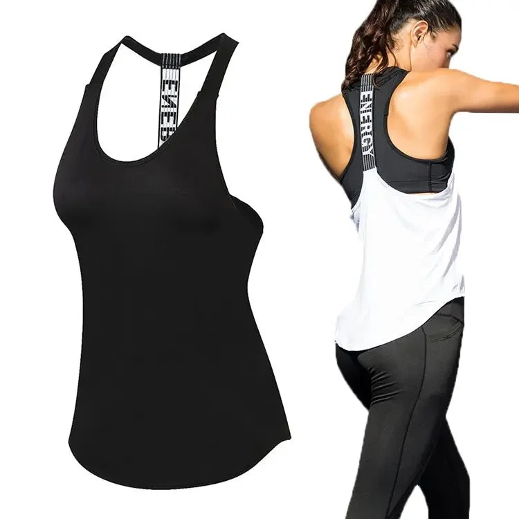 Yoga Top Vest Sports Shirt Women Backless Fitness Running Gym Crop Sleeveless Tank Tops basic tank top